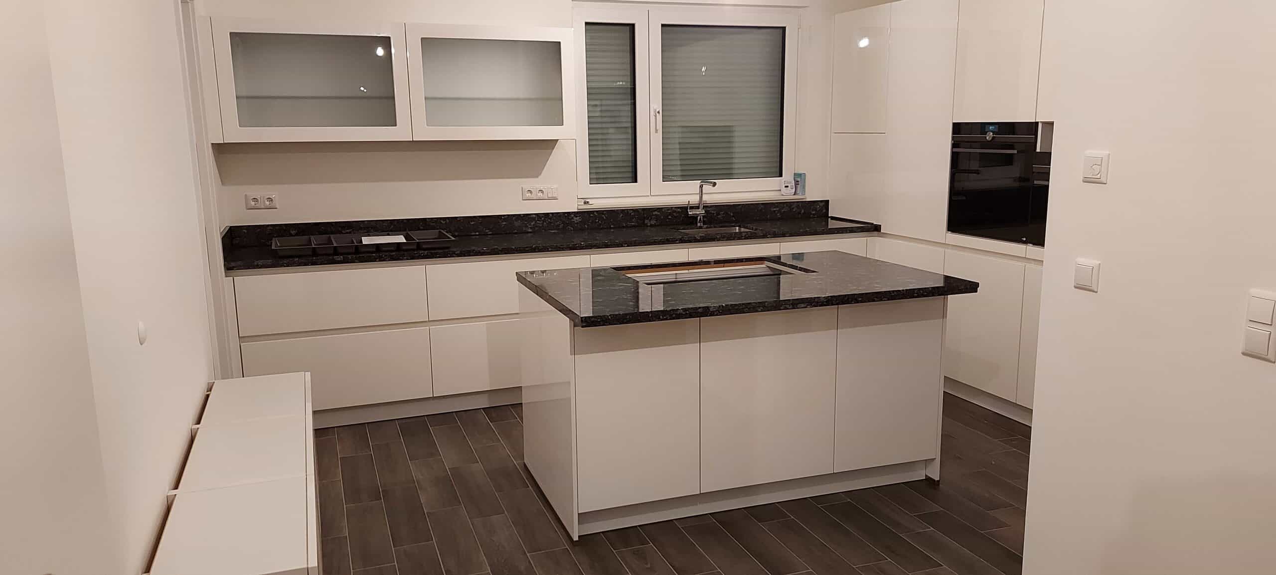 A completed German kitchen after installation