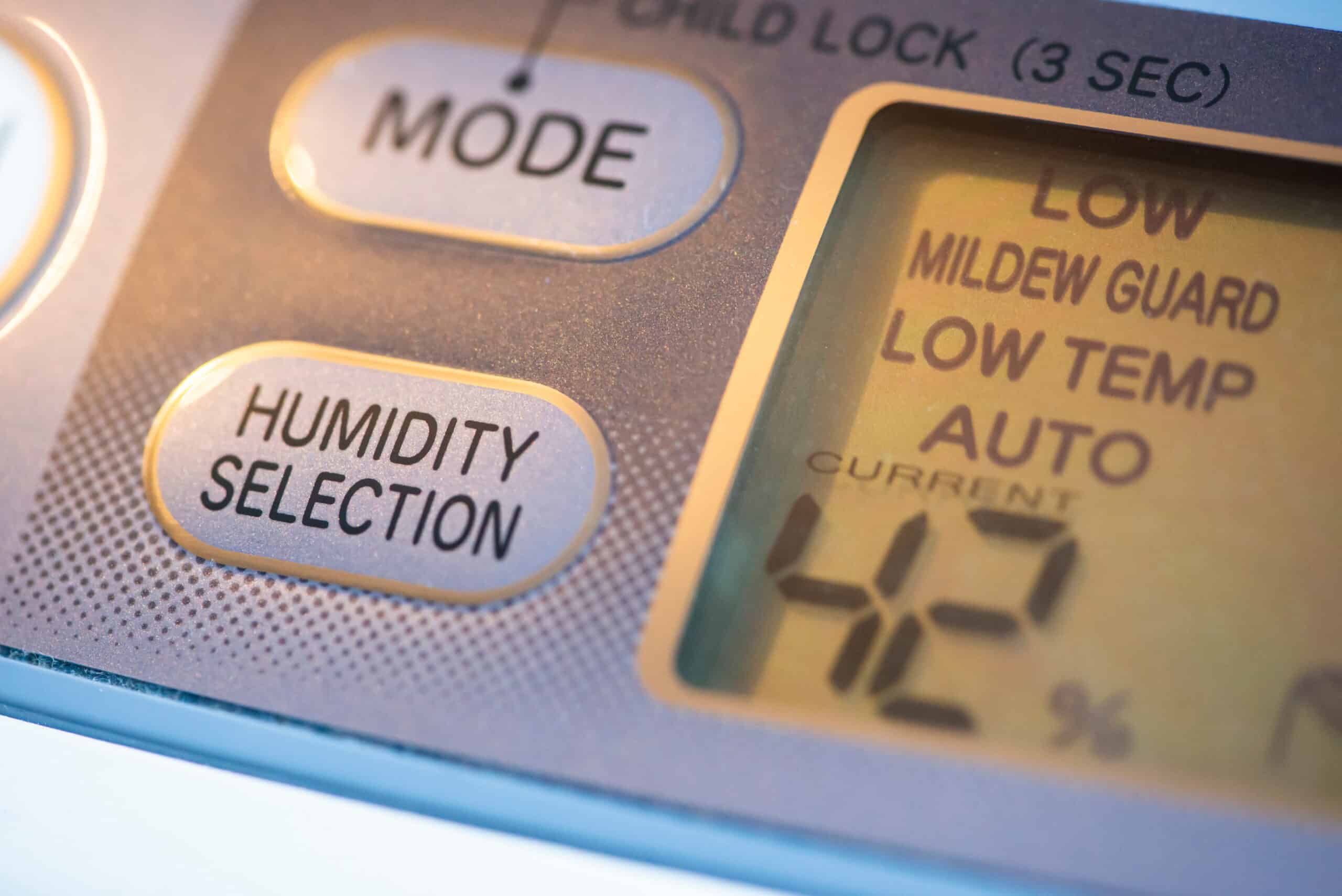 A dehumidifier will lower relative humidity in a home.